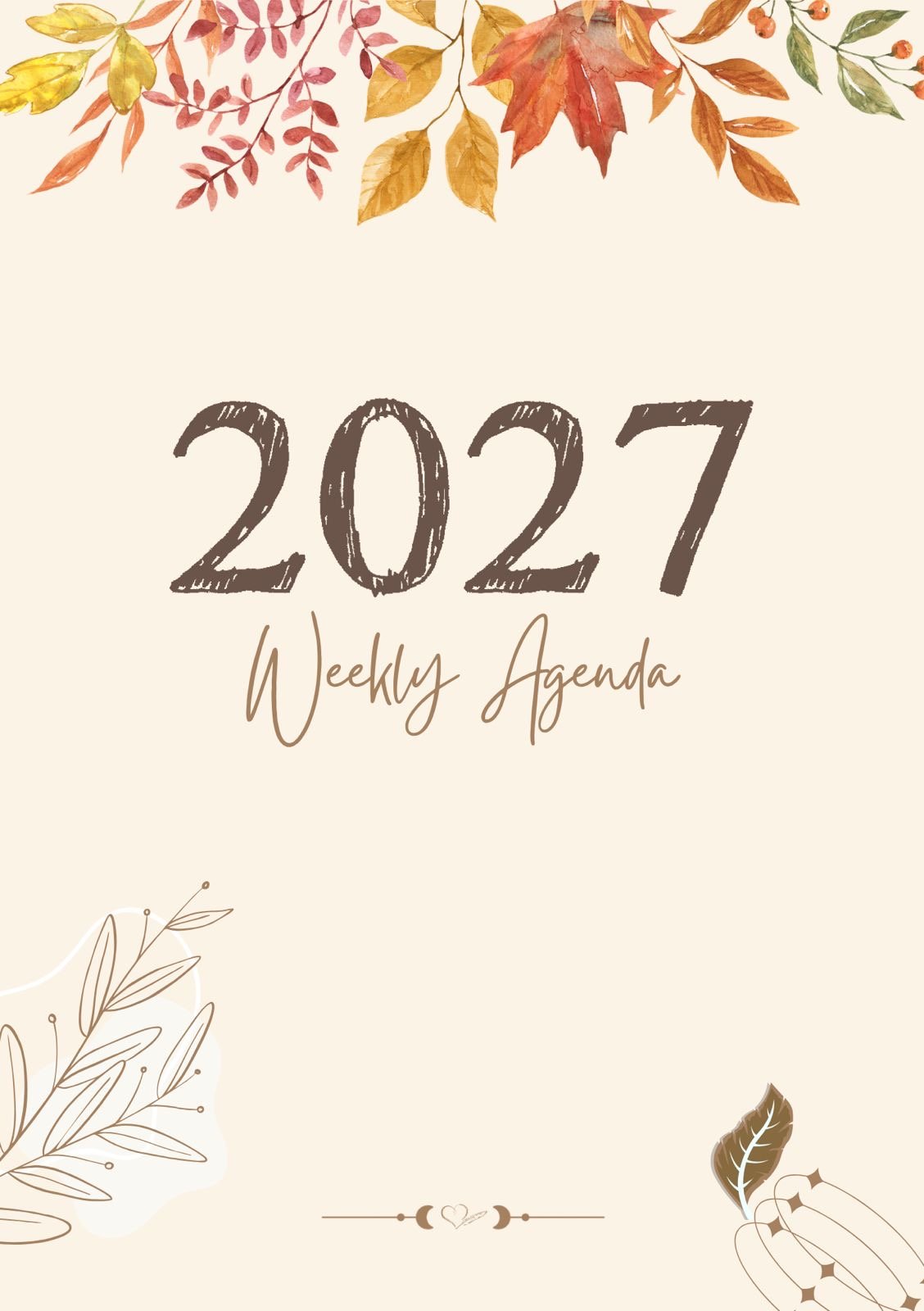 WEEKLY AGENDA 2027